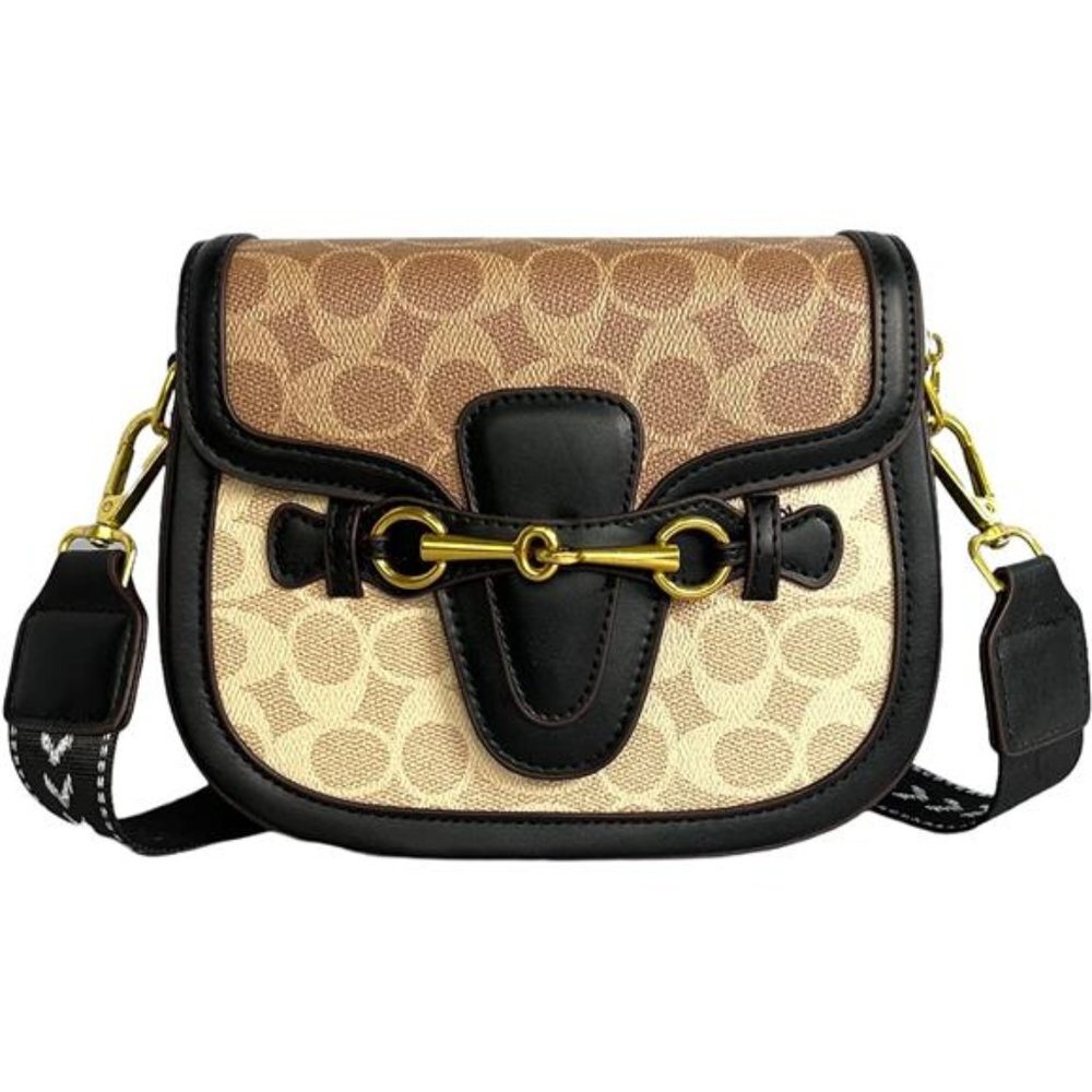 Small Crossbody Bags for Women - Leather Purse Handbag - Golden Buckle